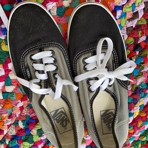 Black and Grey Vans Size Men 5.5 women’s size 7